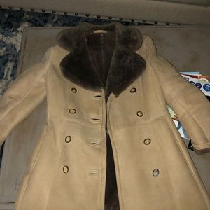 Vintage Abercrombie & Fitch suede/ fur (faux) coat